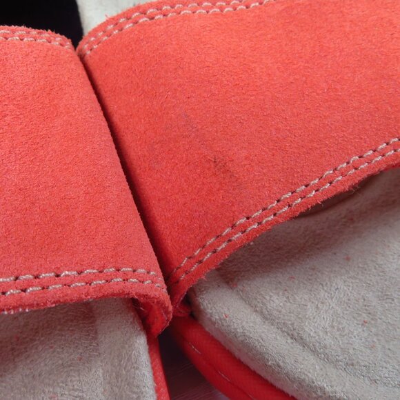 Clarks Collection Adjustable Suede Sandals Amanda Sprint Coral Pink Women's 10 W - Picture 6 of 12